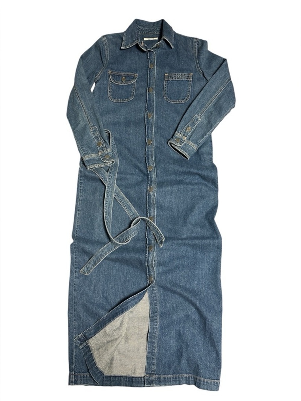 GRLFRND Blue Long Sleeve Denim Dress